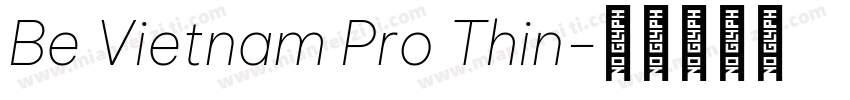 Be Vietnam Pro Thin字体转换